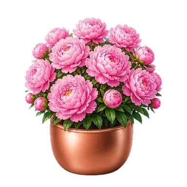 Peony Cloud in full bloom, art from the app